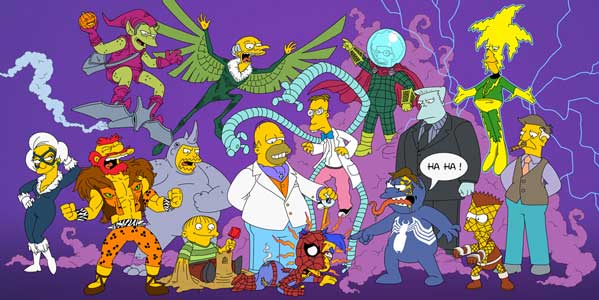 Milhouse as Spider-Man in Simpsons Mashup