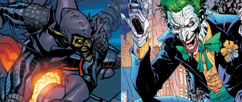 A photo of the Green Goblin next to a photo of the Joker. ​