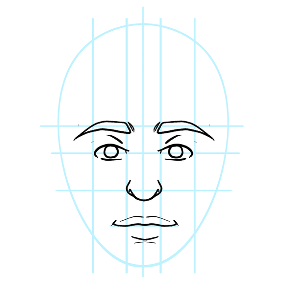 Lips help highlight a character’s personality — image used in the blog post “How To Draw A Face.”