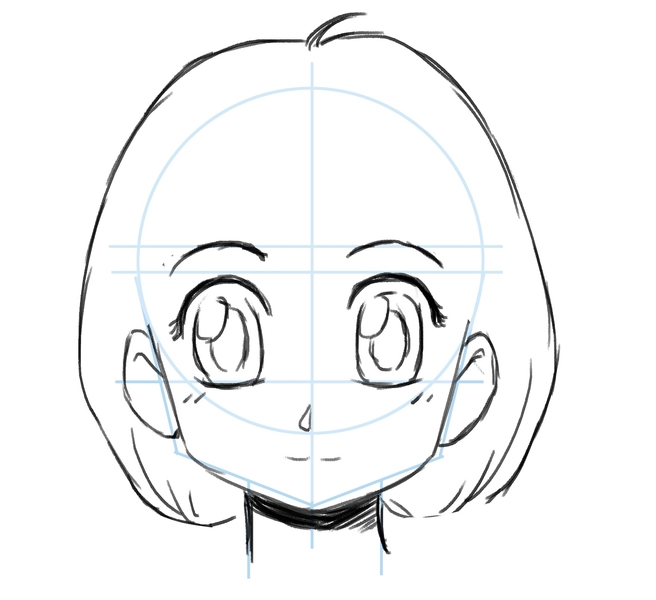 Hair illustration.