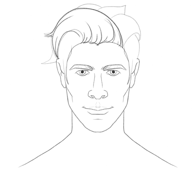The front part of the quiff is enhanced and enriched with details. ​