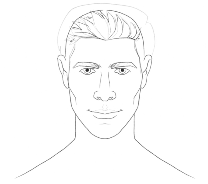 Enhanced lines at the front of the head. ​