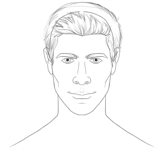 Enhanced lines at the front and back of the head. ​