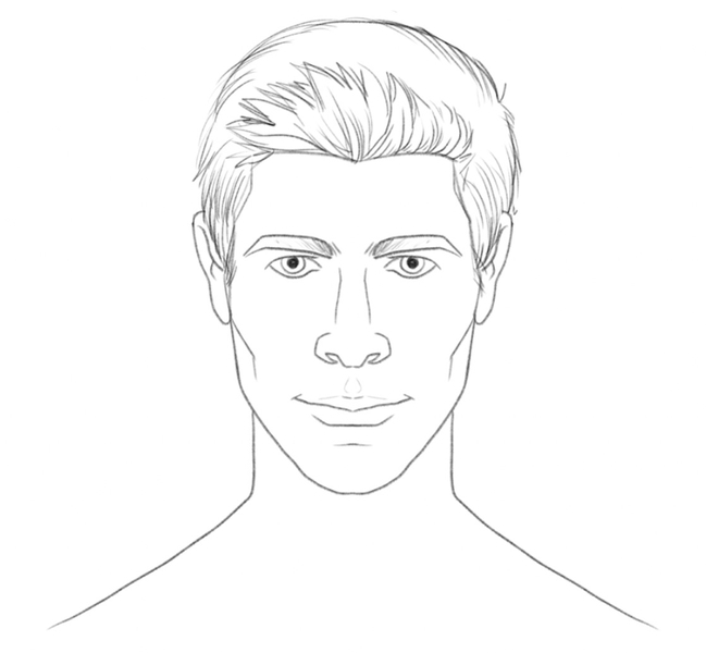 The head outline is erased. ​