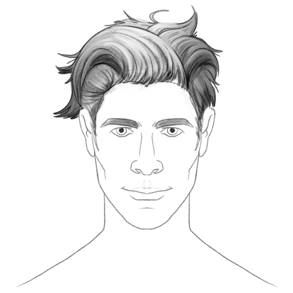 The male hair drawing — the quaff edition is now finished. ​