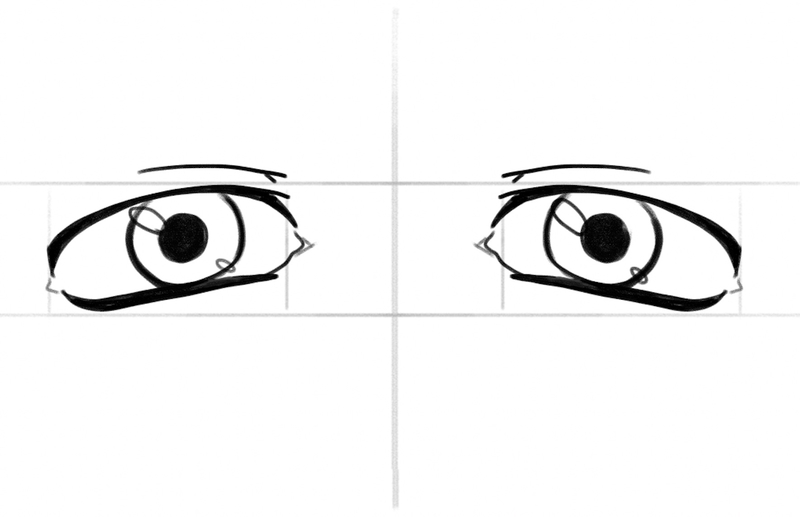 Shaded upper and lower lash lines.