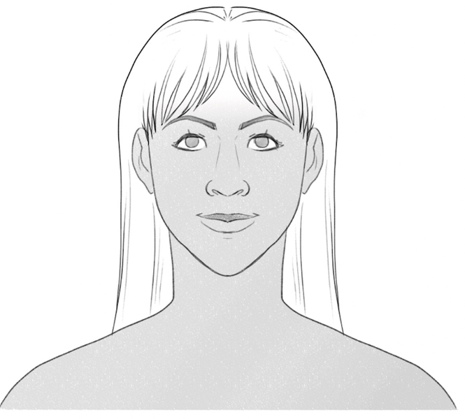 The finished drawing of the birkin bangs.​