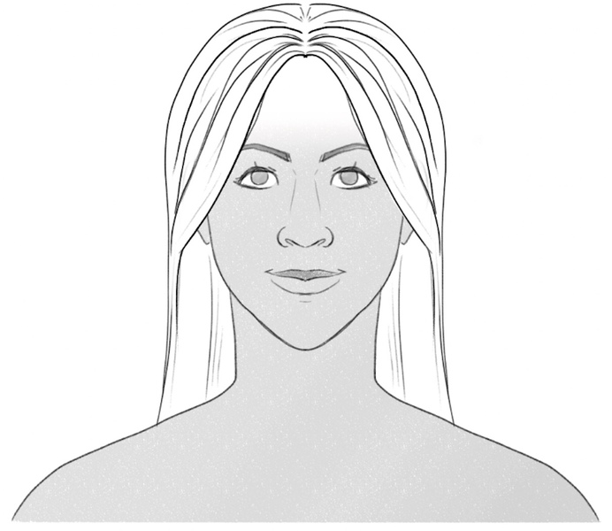 Finished drawing of the long bangs.​