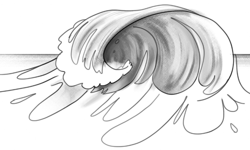 More parts of the wave are shaded.​