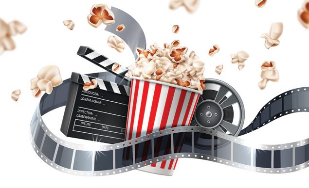 A stock image showing a bag of popcorn and a video tape. Image used in the “2023 Marvel Movies & Disney+ Releases For All True Believers” blog post.
