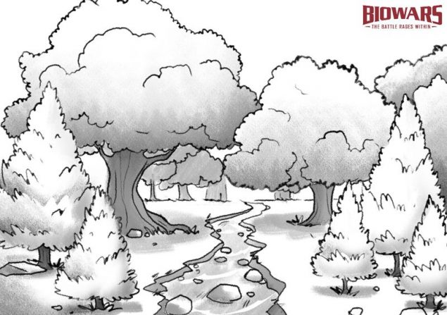 Finished forest drawing. Image used in the “Forest Drawing Guide In 6 Steps [For Beginners]” blog post.​