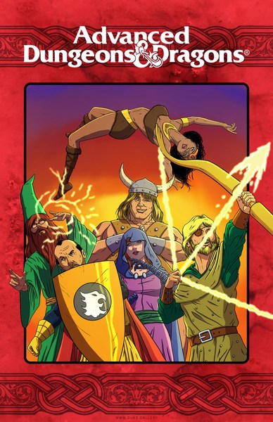 An illustration of Dungeons & Dragons done by David Jacob Duke. Image used in the “David Jacob Duke For BIOWARS: Meet The Artist [Interview]” blog post.
